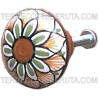 Pomello ceramica maiolica Deruta geometrico 06