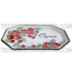 Vassoio R. Ottagonale Caprese Deruta