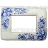 placca copri interruttori ceramica maiolica