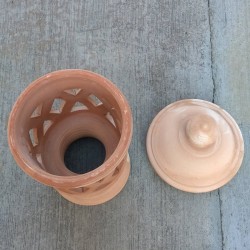 Lamp lantern terracotta braided handmade Deruta