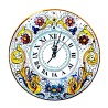 Wall clock majolica ceramic Deruta simple raphaelesque