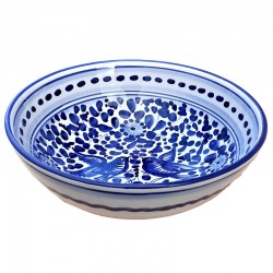 Ciotola ceramica maiolica Deruta arabesco blu