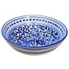 Ciotola ceramica maiolica Deruta arabesco blu