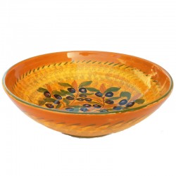 Ciotola ceramica maiolica Deruta olive