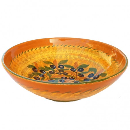 Ciotola ceramica maiolica Deruta olive