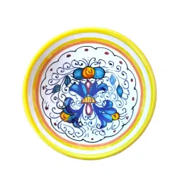 Small salad bowl majolica ceramic Deruta rich Deruta yellow