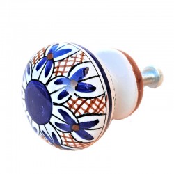 knob majolica ceramic Deruta geometric 02