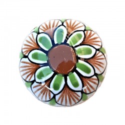 Pomello ceramica maiolica Deruta geometrico 06