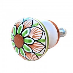 knob majolica ceramic Deruta geometric 06