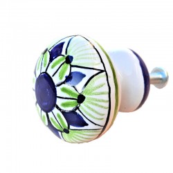 knob majolica ceramic Deruta geometric 03