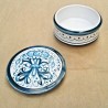 Jewelery box majolica ceramic Deruta rich Deruta green single color