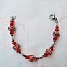 Bracciale ceramica maiolica Deruta dipinto a mano rosso