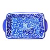 Pirofila da forno ceramica maiolica Deruta arabesco blu