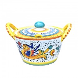 Grated cheese bowl majolica ceramic Deruta raphaelesque