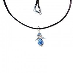 Necklace angels Deruta majolica ceramic hand painted Turquoise decoration