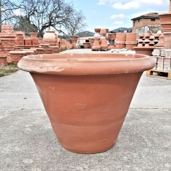 Smooth classic vase terracotta handmade