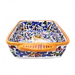 Oven tray majolica ceramic Deruta colored arabesque