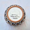 Porta vaso cachepot ceramica maiolica Deruta dipinto a mano decoro penne pavone blu