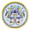 Wall plate majolica ceramic Deruta raphaelesque grotesques