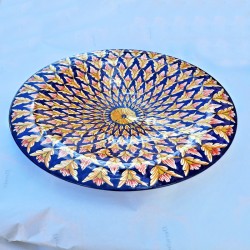 Wall plate majolica ceramic Deruta multicolor Lucia