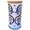 Portaombrelli ceramica maiolica Deruta dipinto a mano decoro Ricco Deruta Giallo lux cilindrico