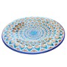 Piatto da parete ceramica maiolica Deruta penne pavone verdi