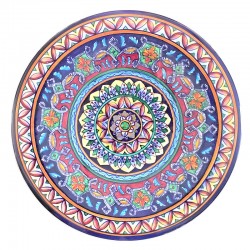 Piatto da parete ceramica maiolica Deruta vario catene