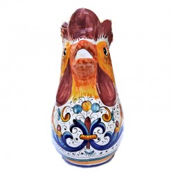 Brocca gallo ceramica maiolica Deruta ricco Deruta blu
