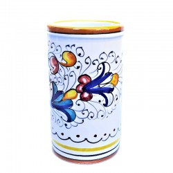 Pen holders majolica ceramic Deruta rich Deruta yellow