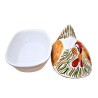 Chicken cooker Deruta majolica ceramic for oven hand painted