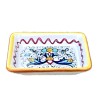 Portasapone rettangolare ceramica maiolica Deruta ricco Deruta giallo