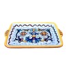 Vassoio rettangolare 18x10 ceramica maiolica Deruta ricco Deruta giallo