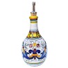 Cruet with handle majolica ceramic Deruta rich Deruta yellow