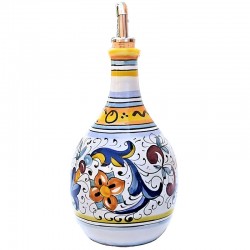 Cruet majolica ceramic Deruta rich Deruta yellow