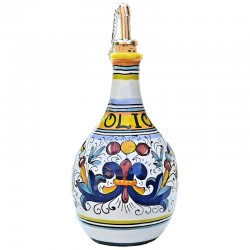 Cruet majolica ceramic Deruta rich Deruta yellow