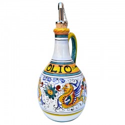 Oliera con manico ceramica maiolica Deruta raffaellesco