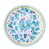 Wall plate majolica ceramic Deruta green rooster Orvietano
