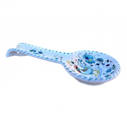 Spoon rest majolica ceramic Deruta green rooster Orvietano