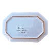 Octagonal tray majolica ceramic Deruta sunflower black