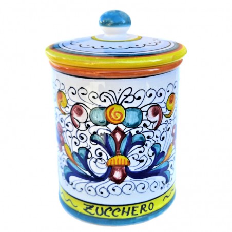 Barattolo cucina ceramica maiolica Deruta ricco Deruta giallo