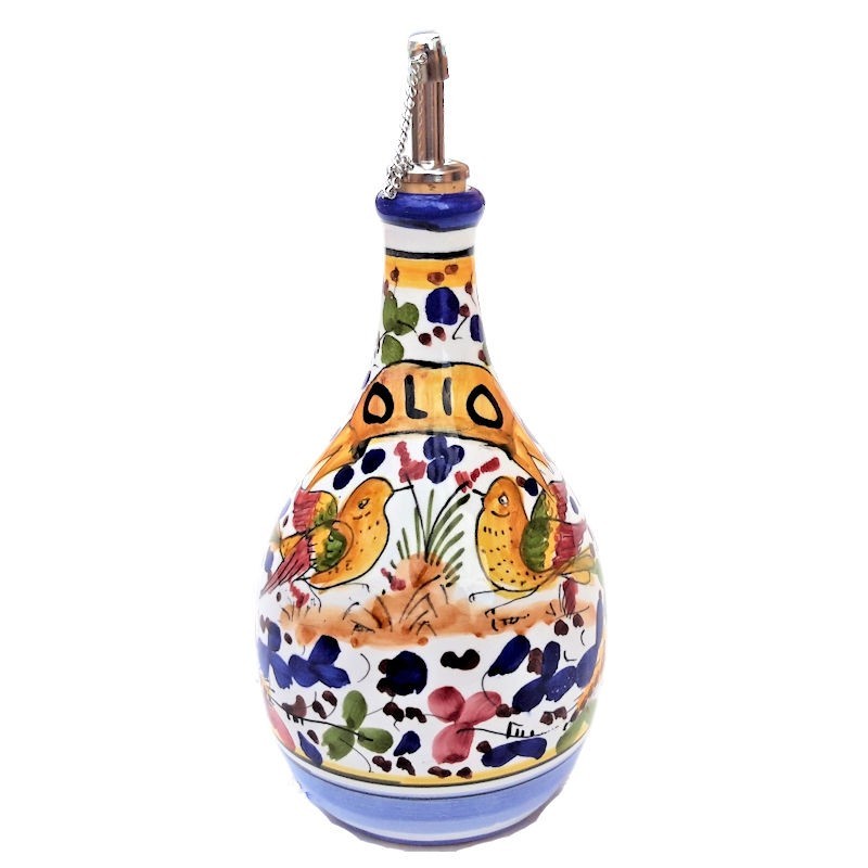 Cruet majolica ceramic Deruta colored arabesque Cruet majolica ceramic Deruta colored arabesque