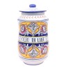Albarello pharmacy jar Deruta majolica hand painted Grotesque decoration