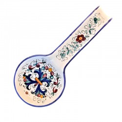 Poggiamestolo ceramica maiolica Deruta ricco Deruta blu