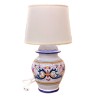 Deruta majolica ceramic lamp hand painted rich Deruta blue decoration