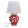 Deruta majolica ceramic lamp hand painted artistic red decoration