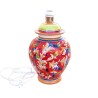 Deruta majolica ceramic lamp hand painted artistic red decoration