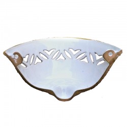 Applique lamp Deruta majolica ceramic hand painted Rich Deruta Yellow decoration perforated