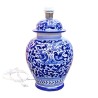 Lampada ceramica maiolica Deruta dipinta a mano decoro arabesco blu