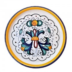Coaster majolica ceramic Deruta rich Deruta blue