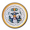 Coaster majolica ceramic Deruta rich Deruta blue